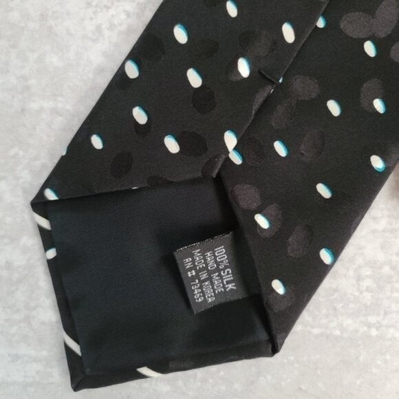 VTG 90's Looney Tunes Holiday Silk Polka Dot Tie - Picture 7 of 8